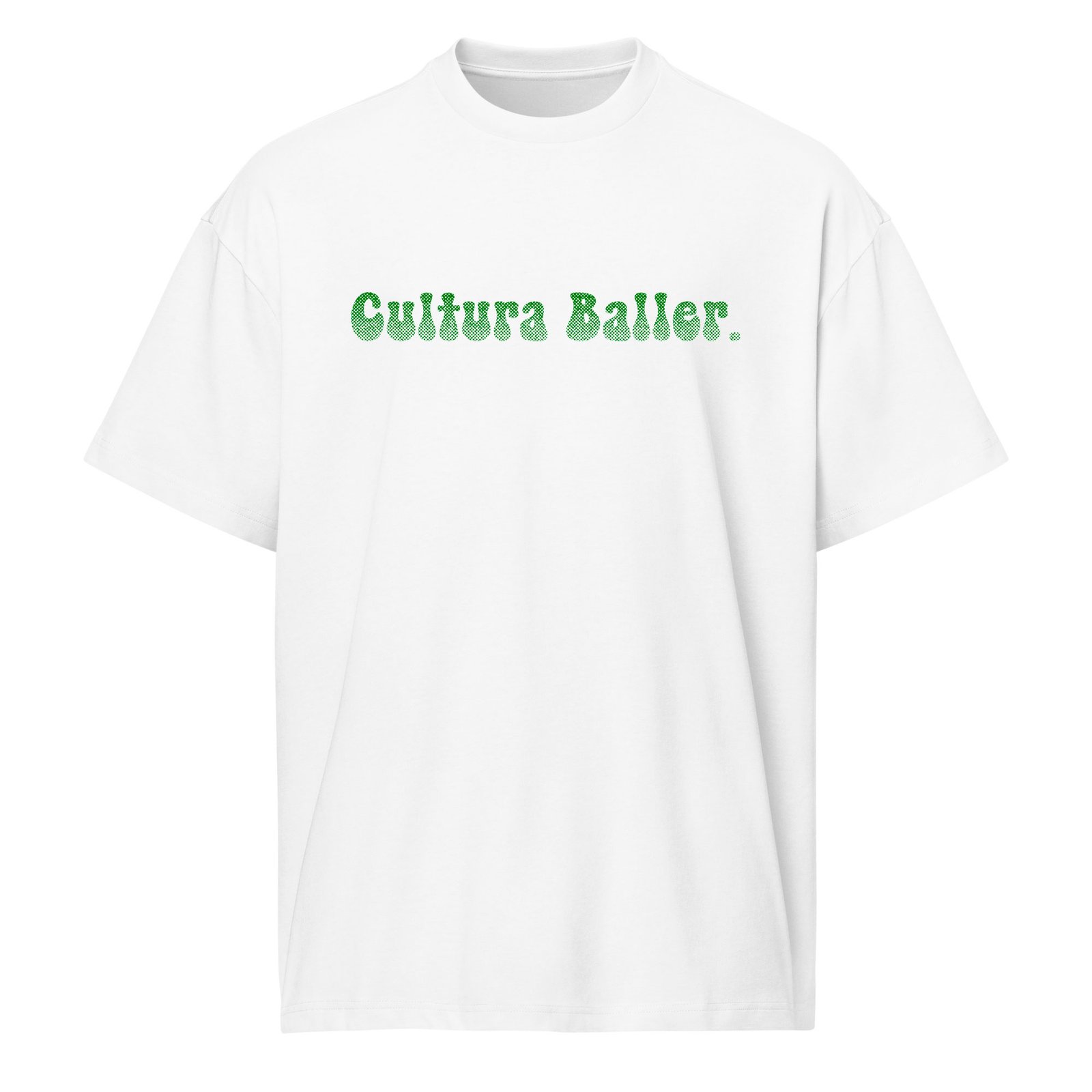 cultura-baller-groove-oversize-blanco-frente Playera oversize blanca 100% algodón